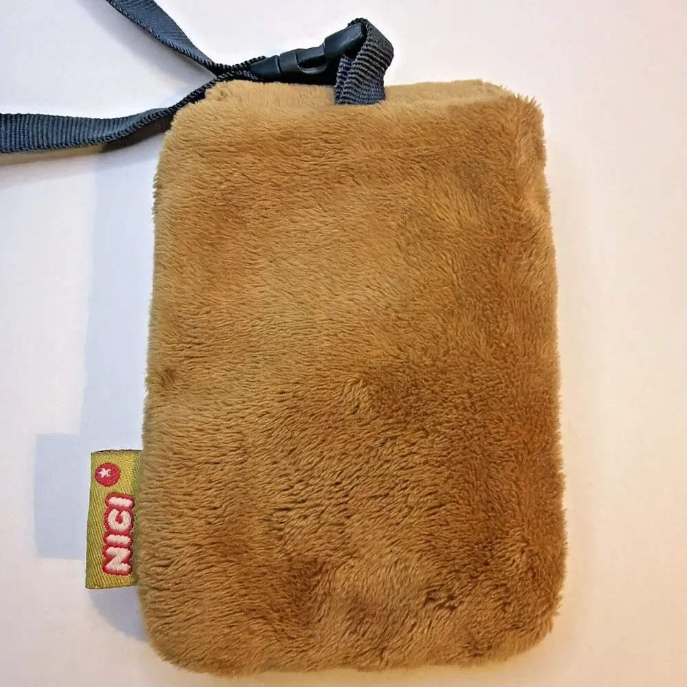 NICI Plush Bison Crossbody Smartphone Pouch Case Small Shoulder Bag Retired